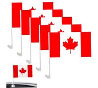 5pcs drapeau canadien 12x18in portable portable de petits drapeaux canadiens de motif d'érable vibrant mini drapeaux sur des bâtons pour la cour, le jardin, les champs sport, petits sur bâtons, dr