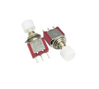 5Pcs DS-612 3Pin C-NO-NC 6mm Momentary Self-reset Push Button Switch ON-(ON) 5A/120V Toggle Switches 6colors NWPNLXEA(Weiß)