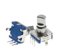 5PCS EC11 Rotary Encoder Code Switch 20 Position With Switch 5Pin Handle Length 12.5mm Half Shaft Type