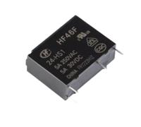 5pcs Electromagnetic HF46F Series - 5V, 12V, 24V, 5A, 4 Pins Normally Open for Automation Projects(HF46F-24-HS1 24V)