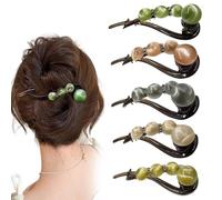 5PCS Elegant Hair Claw Clip for Back Hairstyles, Large Cat’s Eye Bead Hair Clips for Thick Hairstyle, Easy To Use, Effortless Styling, Fashion Hair Accessories Gift for Women