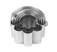 5PCS En Acier Inoxydable De Cuisson Cookie Cutters Ensemble Avec Panier Suspendu Et Double Poignée Mousse Anneaux Pour Gâteau Biscuit