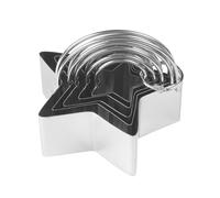 5PCS En Acier Inoxydable De Cuisson Cookie Cutters Ensemble Avec Panier Suspendu Et Double Poignée Mousse Anneaux Pour Gâteau Biscuit