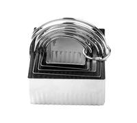5PCS En Acier Inoxydable De Cuisson Cookie Cutters Ensemble Avec Panier Suspendu Et Double Poignée Mousse Anneaux Pour Gâteau Biscuit