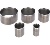5pcs Ensemble de fronts de coupe en cuir Couteau à punch creux forme d'estampage à la main pour ceinture de sac -portefeuille