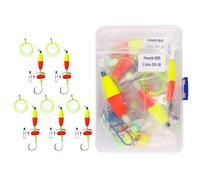 5pcs Équipement De Pêche Chat Bobbers De Pêche 6/0 8/10 / Hook Rattles Flower Tackle Grows Glow in Dark Gear