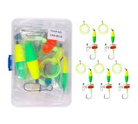 5pcs Équipement De Pêche Chat Bobbers De Pêche 6/0 8/10 / Hook Rattles Flower Tackle Grows Glow in Dark Gear