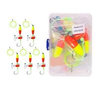 5pcs Équipement De Pêche Chat Bobbers De Pêche 6/0 8/10 / Hook Rattles Flower Tackle Grows Glow in Dark Gear
