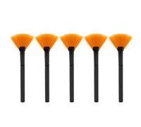 5pcs Fan Mask Brush Set | Long Handle Soft Facial Applicator for Mud Mask/Blush/Glycolic Peel | High Density Fiber Strands & Sturdy Design | DIY Makeup Tools