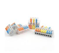 5PCS Fast Wire Connector conductor compact 2 in 4/6 Out 3 in 6/9 out Splitter plug-in Terminal block 0.08-4.0mm2 NWPNLXEA(D3-6T)