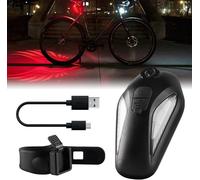 5pcs Feux Arrière De Vélo Avec Clignotant,Avant Et Arrière Clignotant De Vélo Rechargeables Usb Divisés Télécommande Clignotant De Vélo Avec Voyant Avertissement Flash Et Feu Arrière Rouge Pour Vélo
