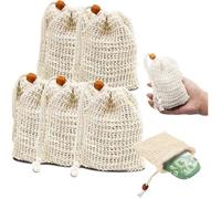 5Pcs Filet Savon,Pochon Savon Solide,14 x 9 cm, Sacs à Savon en Coton, Robuste et Durable,Peut Etre Accroché