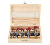 5pcs Forstner Set d'embouts de perçage Scie à guichet pour le travail du bois 15/20/25/30/35mm