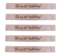 5pcs Foulards d'anniversaire femme 21 ans en polyester, élégant et léger - Décoration photobooth et cadeau mémorable pour soirée festive