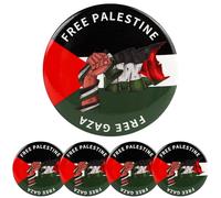 5PCS Free Palestine Pin, Broches de Drapeaux Nationaux Palestiniens pour Femmes et Hommes, Badge de Revers en émail pour les Pacifistes Patriotes et les Musulmans Décoration Intérieure Extérieure