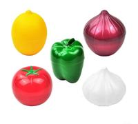 5pcs Fruit Veggie Keepers Plastic Sealed Boxes