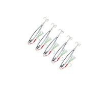 5pcs Gabarits Métalliques Cuillère De Pêche À La Pêche Dure des Appâts Dure des Artificiels Jigging Hook Spinner en Métal