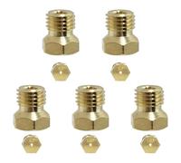 5PCS Gicleur Gaz Butane, Injecteurs Universels en Laiton Durable, Gicleur Gaz Bouteille pour Plaques de Cuisson GPL et gaz Naturel [Classe énergétique A] (0,5 mm, 0,7mm, 0,7 mm, 0,87 mm et 1.02 mm)
