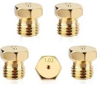 5Pcs Gicleurs Gaz Butane, Injecteur de Gaz Bouteille Kit de Conversion, Gicleur Butane pour Gazinière, Cuisinière et Plaque de Cuisson, Bouteille Gicleur Brûleur (1x0,5, 2x0,7, 1x0,87, 1x1,02)