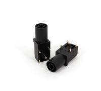 5Pcs Gold-Plated Insulated 4mm Female Jack Right Angle PCB Socket Connector NWPNLXEA(5Pcs Black)