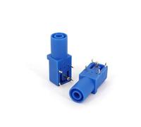 5Pcs Gold-Plated Insulated 4mm Female Jack Right Angle PCB Socket Connector NWPNLXEA(5Pcs Blue)