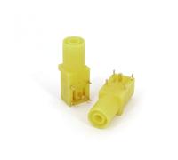 5Pcs Gold-Plated Insulated 4mm Female Jack Right Angle PCB Socket Connector NWPNLXEA(5Pcs Yellow)