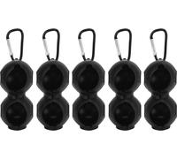 5pcs Golfball Silikon Doppelhülle Abdeckung Tragbarer Schutzhalter Schwarz schwarz