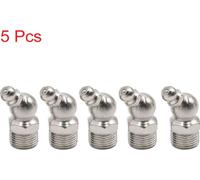 5pcs Graisseur M12x1 Coudé 45 degrés Nickelé Raccord Graissage Nipple pour Scooter