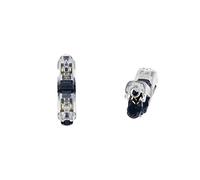 5PCS H T Type 2Pin Scotch verrouillage 1 broche rapide Splice Connecteurs de fils Bornes serties for 24-18AWG ensemble de fil Car Audio 4.8,Compact et léger(D1 Transparent)