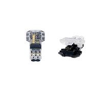 5PCS H T Type 2Pin Scotch verrouillage 1 broche rapide Splice Connecteurs de fils Bornes serties for 24-18AWG ensemble de fil Car Audio 4.8,Compact et léger(T2 Transparent)