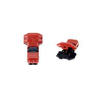 5PCS H T Type 2Pin Scotch verrouillage 1 broche rapide Splice Connecteurs de fils Bornes serties for 24-18AWG ensemble de fil Car Audio 4.8,Compact et léger(T2 Red)