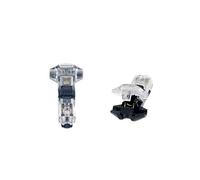 5PCS H T Type 2Pin Scotch verrouillage 1 broche rapide Splice Connecteurs de fils Bornes serties for 24-18AWG ensemble de fil Car Audio 4.8,Compact et léger(T1 Transparent)