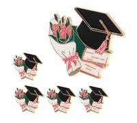 5pcs Hat Brooch Metal Badge for Season Academic Cap Pin Ceremony Decoration Graduation Party Supplies