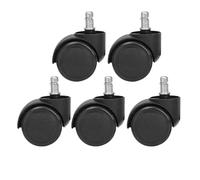 5Pcs Heavy Duty Office Chair Roller 2inch Mute Gaming Twin Wheel Caster Rubber Brake Furniture Swivel Castor