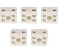 5Pcs High Quality Wire Connector 2 Position 5 Hole Ceramic Wiring Terminal Block