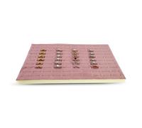 5pcs Hundred Positon Ring Display Mat Storage Props Jewelry Tray Inner Liner Box Insert Pad DIY Sponge 33.5 * 22.5 * 1cm(Pink Velvet)