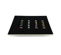5pcs Hundred Positon Ring Display Mat Storage Props Jewelry Tray Inner Liner Box Insert Pad DIY Sponge 33.5 * 22.5 * 1cm(Black Velvet)