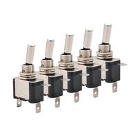 5pcs Illuminated 12V DC Toggle Switch Latching 2 Position 3pin ON OFF 20A LED Light Red Green White for Car Auto Boat Truck(White LED)