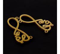 5pcs Infinite Love Collier Pendant Charms Bracelet Connecteurs pour les bijoux de bricolage Faire des supports faits à la main-16441 (couleur: or)