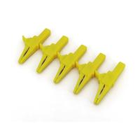 5Pcs Insulated 83mm Large Alligator Clip Test Probe With 4mm Jack 1000V 32A AUOQKQUT(5Pcs Yellow)