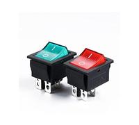5pcs interrupteur à bascule KCD4 interrupteur d'alimentation I-O 4PINS 2 LED de vitesse allumée 16A 250V AC,Red