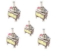 5PCS Interrupteur À Bascule, on-Off 2 Position Interrupteur À Bascule 4 Pin 12mm Mount 15A 250VAC, Changer de Source d'alimentation