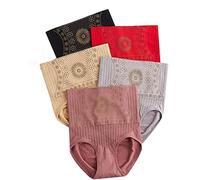 5pcs IONSculpt Tourmaline Fiber Briefs, Unique Fiber Restoration Shaper, Graphene Honeycomb Body Shaping Briefs, Body Shaping Briefs for Women (5pcs-2XL)