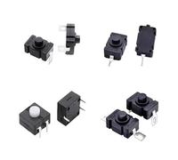 5pcs KAN-28 1.5A250V Flashlight Switches Self Locking SMD Type 18 x 12mm Push Button Switches NWPNLXEA(2P)