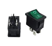5PCS KCD1-104 4 broches 21 * 15mm ON-OFF bateau voiture interrupteur à bascule 6A/250V AC 10A/125V AC lumière rouge lumière verte avec lumière LED(Red light)