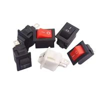 5pcs KCD1 15 * 21mm 2Pin Boat Rocker Switch 6A-10A 125V 250V KCD1 Snap-in On/Off Rocker Switch(Black)