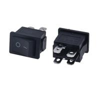 5PCS KCD1 15 * 21mm Mini Noir 4 Broches deux positions interrupteur à bascule On/Off Interrupteur à bascule AC 6A/250V10A/125V Interrupteur à bascule Interrupteur d'alimentation