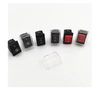 5Pcs KCD1 21 * 15 6Pin Boat Car Rocker Switch 6A/10A 250V/125VAC Push Button Switch NWPNLXEA(One Size)