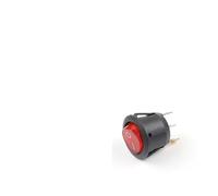 5PCS KCD1 23MM Round Rocker Switch 2/3Pin ON-OFF-ON 2/3 Position 6A/250VAC 10A/125VAC SPST LED Car Push Button Switch With Light NWPNLXEA(Red Light Black)