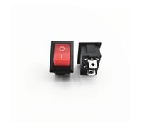 5Pcs KCD1 2PIin Boat Car Rocker Switch 6A/10A 250V/125VAC Push Button Switch NWPNLXEA(Red and black)